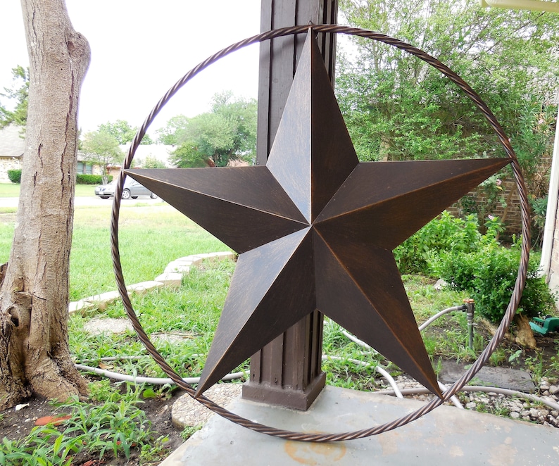 36 RUSTIC BRONZE Copper Metal Barn Star Wall Art Twisted Etsy