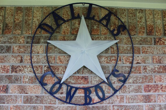 Dallas Cowboys Metal Lone Star Twisted Rope Ring Vintage Craft - Dallas Cowboys Star Wall Art Dallas Cowboys Metal Lone Star Twisted Rope Ring Vintage Craft - Dallas Cowboys Star Wall Art