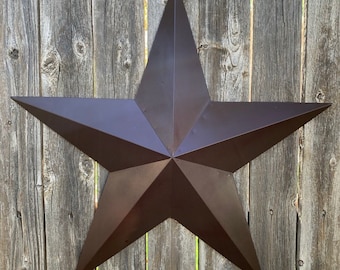 Country Style Dimensional Steel Barn Star Wall Decor – Antique Black Matte Finish