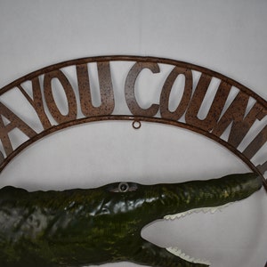 BAYOU COUNTRY WELCOME Barn Metal Art Wall Art Sign Western Home Decor ...