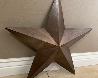 24" BRONZE Brush Copper Metal Barn Star Wall Art Decor Design Western Home Decor Handmade New Art Craft