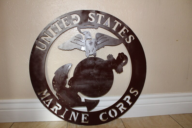 24 United States MARINE CORPS Metal Wall Art Western Etsy