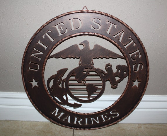 18 Us Marines Military Metal Wall Art Western Home Decor Etsy