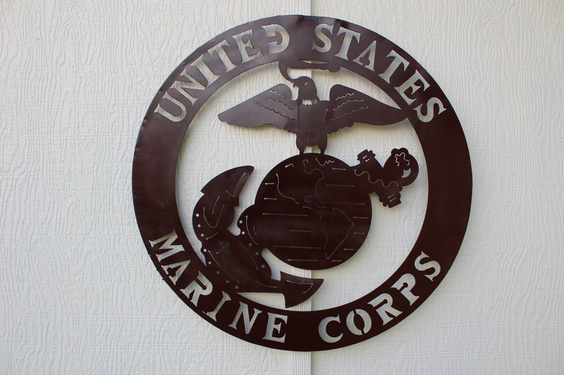 24 United States MARINE CORPS Metal Wall Art Western Etsy