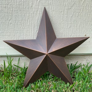 3",4",5",6",9",12",16",22",24",30",34",36" Barn Metal Star Wall Art Design Western Home Decor Rustic Dark Bronze Copper New -- FREE SHIPPING