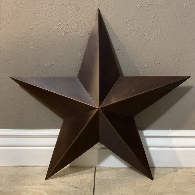 24 RUSTIC BRONZE Metal Barn Star Wall Art Decor Art Etsy