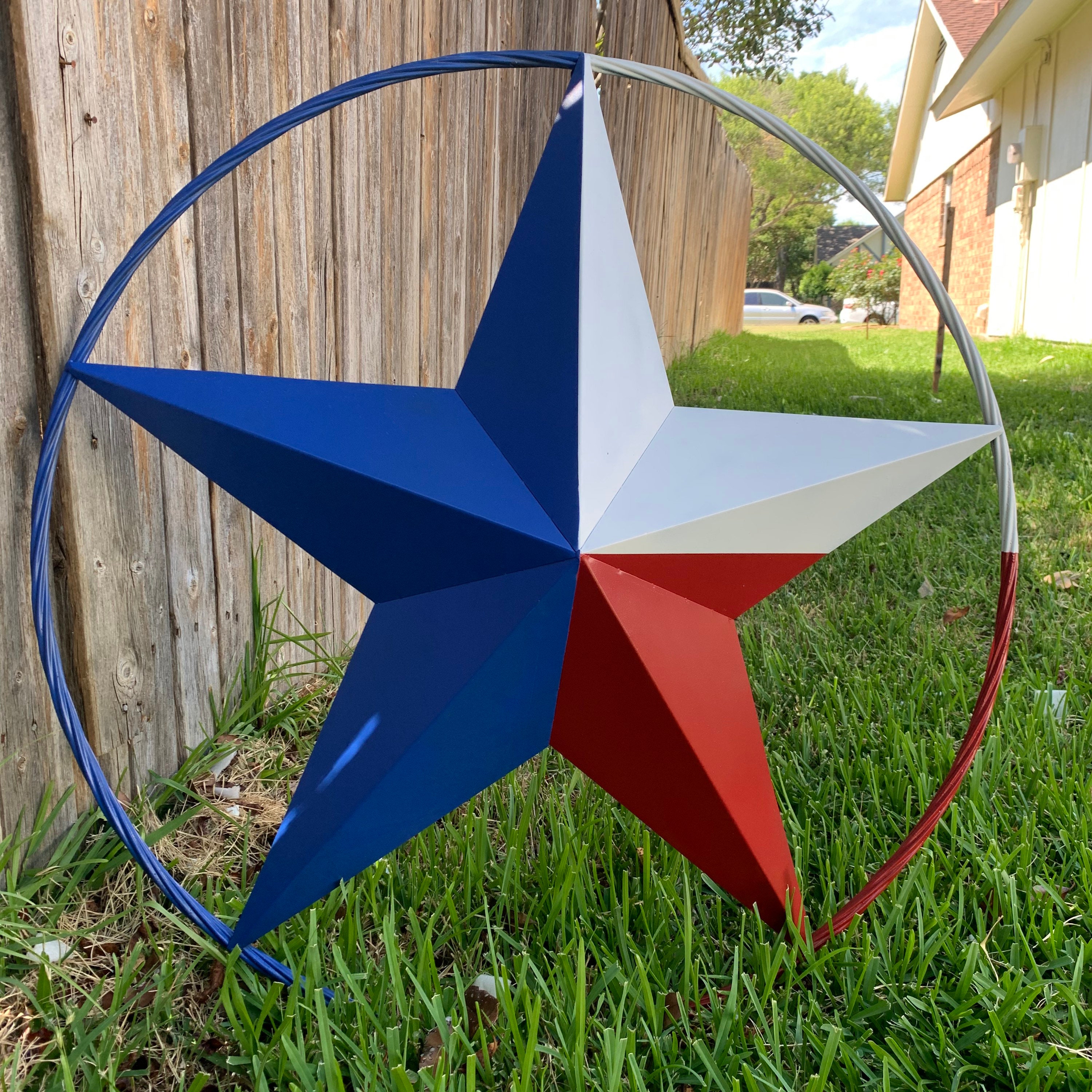 Rustic Brushed Copper Barn Star Wall Decor – 12.5-Inch Handmade Metal Star With Twisted Wire Accents