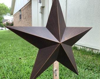 24" RUSTIC BRONZE Metal Barn Star Wall Art Decor Art Western Home Decor Handmade Craft new-- Free Shipping