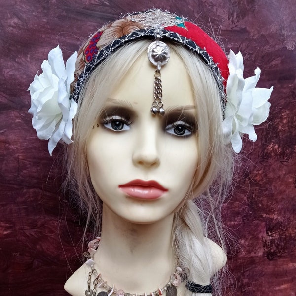 Festival headpiece for woman - Tribal belly dance costume headdress