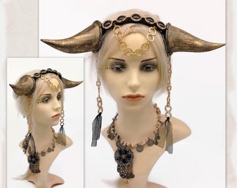 Fantasy horn headdress - Festival headpiece for woman