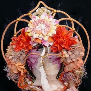 Goddess crown headdress Autumn fairy, fantasy headpiece for women image 6
