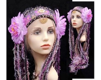 Forest spring fairy, festival headpiece for women - Dryad, nymph costume headdress