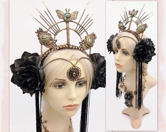 Gothic fairy crown - Fantasy dark queen headpiece