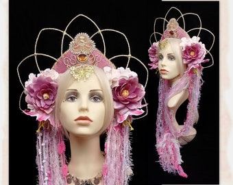 Fairy queen crown - Wonderland forest nymph headpiece