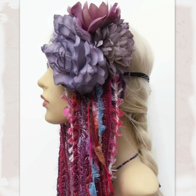 Flowers Fairy Headpiece Tribal Fusion Headdress Festival Headpiece for Women