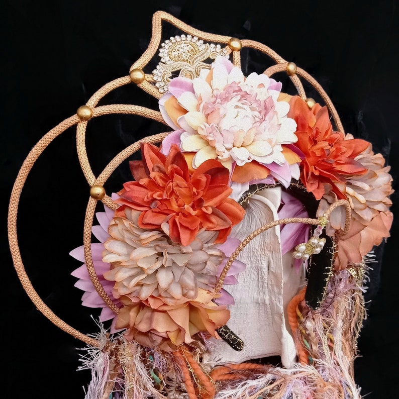Goddess crown headdress Autumn fairy, fantasy headpiece for women image 3
