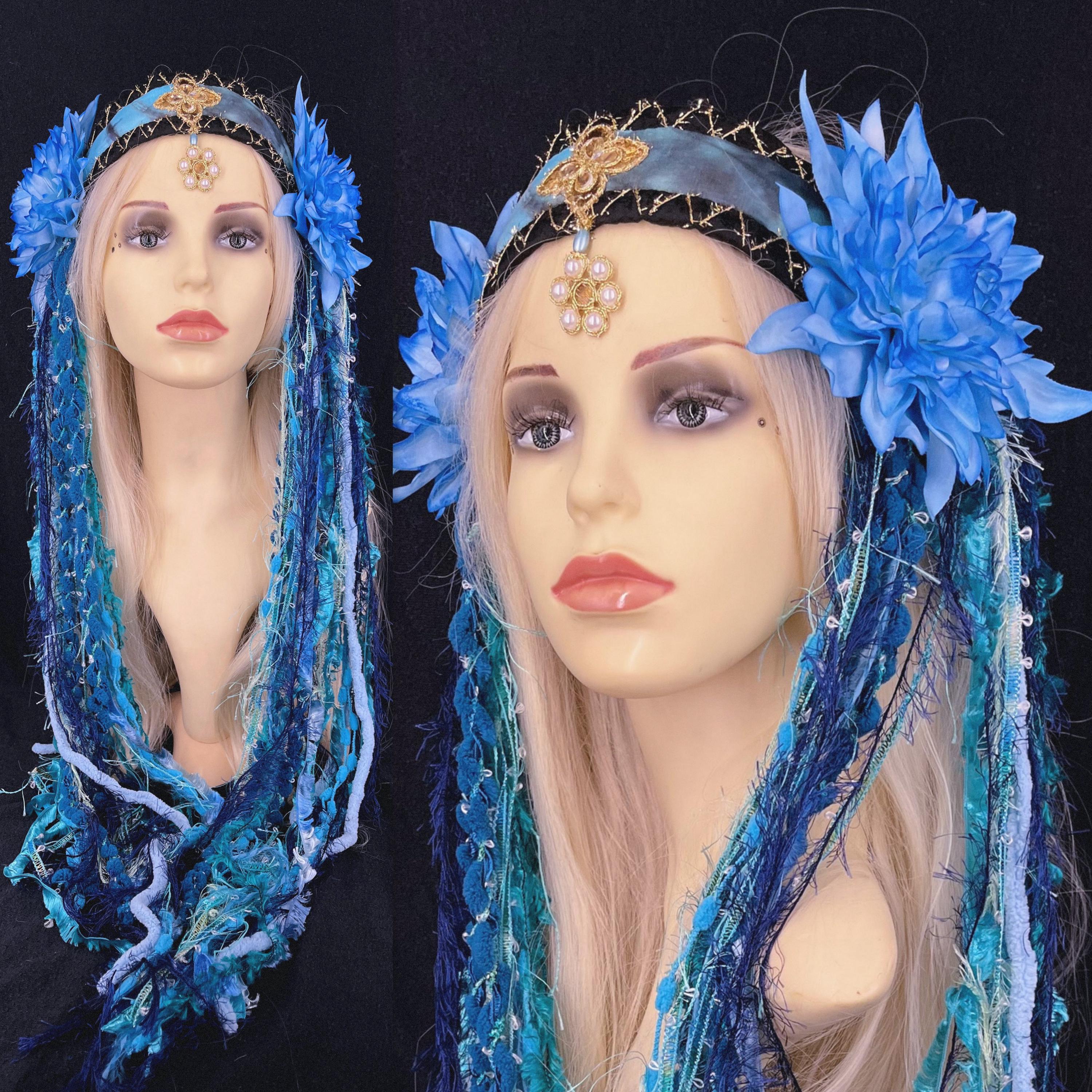 Water Fairy Festival Headpiece - Nymph, Elf, Fantasy Headdress for Woman