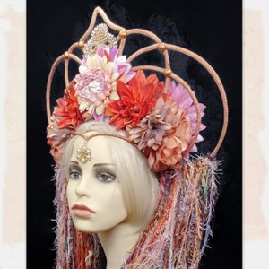 Goddess crown headdress Autumn fairy, fantasy headpiece for women image 2