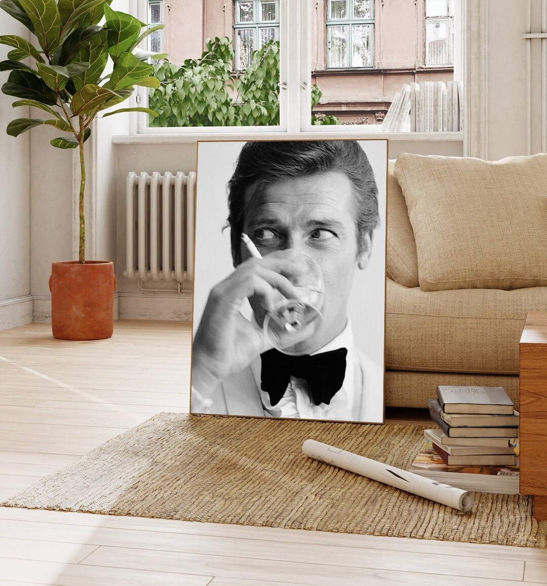 Shaken Not Stirred Roger Moore James Bond Poster - Etsy