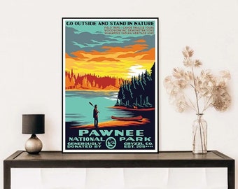 Pawnee National Park United States Travel Poster, Travel Poster, Pawnee National Park