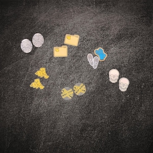 Crime Scene Wooden Stud Earrings | CSI Earrings | Forensic Jewelry | Stud Earrings | Hand Painted Stud Earrings | Hand Made CSI Jewelry