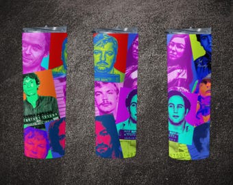 Colorful Serial Killers Stainless Steel Tumbler | True Crime Gift
