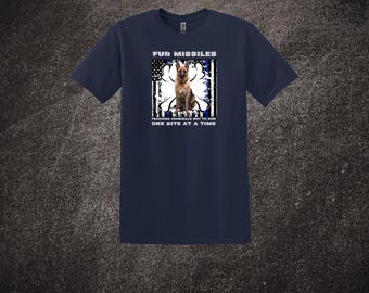 Fur Missiles T-Shirt | Police Shirt | police K9 Shirt | Police K9 Apparel | Law Enforcement Tee | Apparel for Law Enforcement