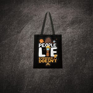 Evidence Doesn't Lie Tota | True Crime Tote | Killer Tote Bag | CSI Tote | White Tote Bag | Killer Tote