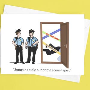 de voeux d'anniversaire de scène de crime | Carte de voeux d'anniversaire de CSI | Scène de crime et anniversaire | Carte d'anniversaire pour CSI