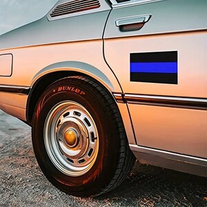 Thin Blue Line Auto Decal | Police Auto Decal | Thin Blue Line | Adhesive Auto Decal | Blue Line Sticker | Police Sticker Blue Line