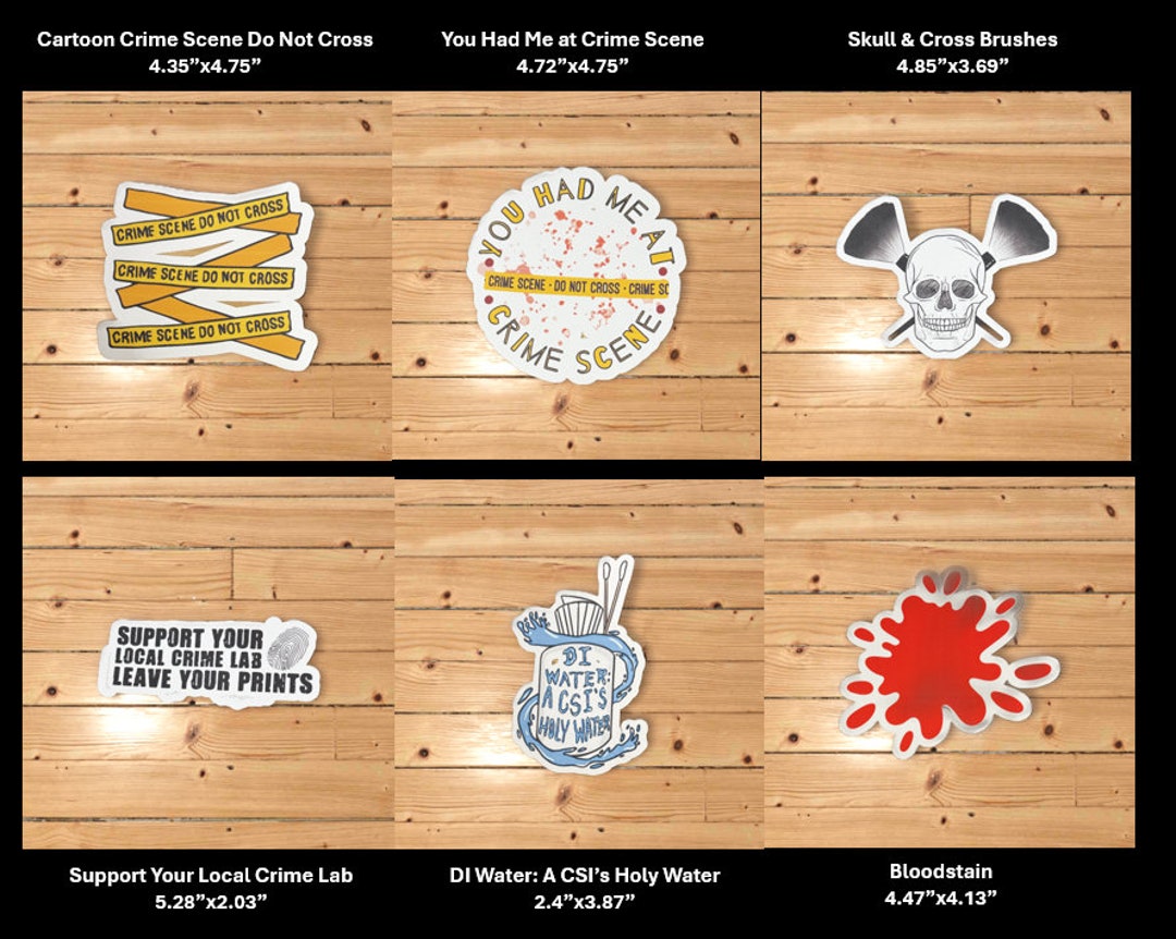 Buy Crime Scene Themed Stickers Crime Scene Decals Sticker Emporium CSI ...