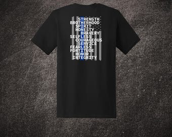 Strong Words and Thin Blue Lines Shirt | Thin Blue Line Shirt | Police Shirt | Gift for Police | Police Gift | Thin Blue Lie Sweatshirt