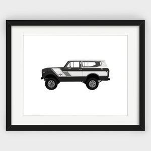 International Scout Rallye, Black Scout, International Harvester, Scout II, Classic Cars, Kids Room Print, Downloadable Print