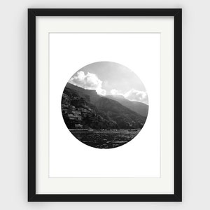 Positano Photography, Black and White Photograph, Amalfi Coast, Italy, Italy Print, Coast Print, Black and White Print, Modern Home Decor