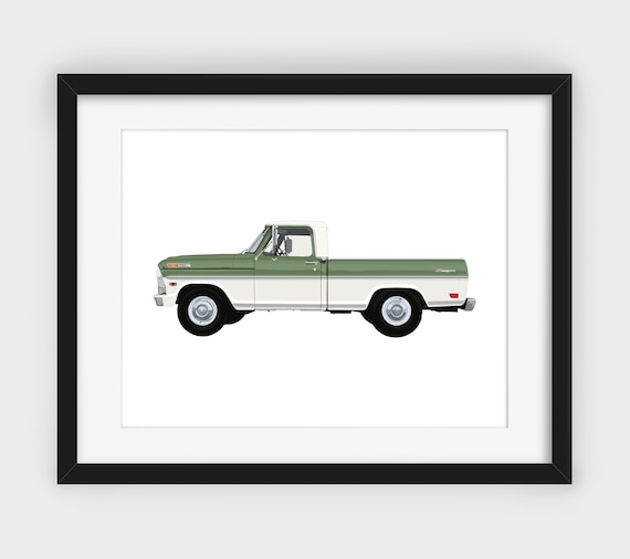 Ford Truck, Green, Boxwood Green Ford Truck, Bumpside, F100, F150