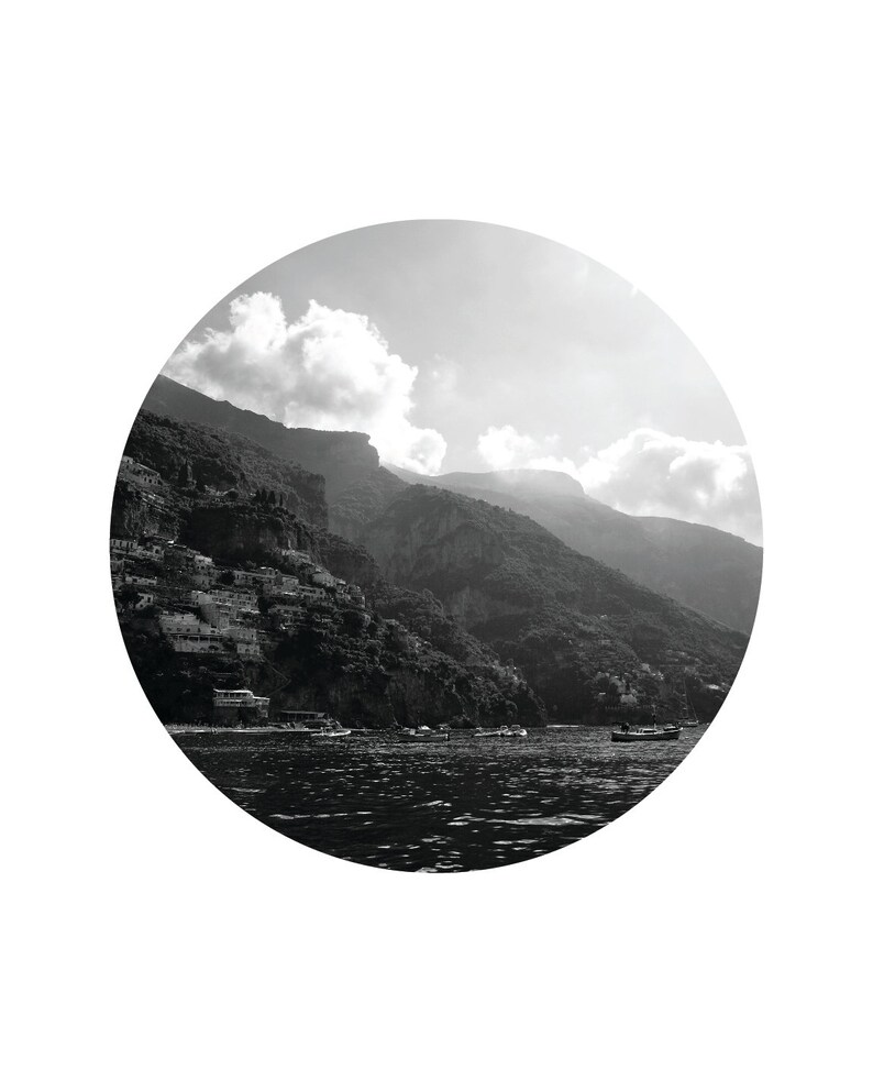 Positano Photography Black and White Photograph Amalfi - Etsy
