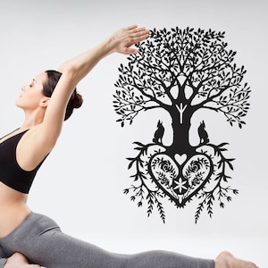 Tree of life wall art - tree of life wall decal, yoga wall decal, inspirational decor se024