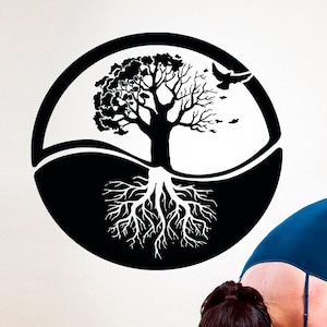 Tree of Life Decor - Tree of Life Wall Decal, Tree Wall Decor, Giving Tree, Wedding Gift, Yoga Studio Decor, Tree Wall Decor se023