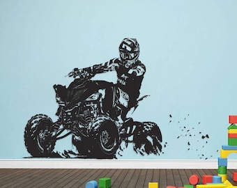 ATV Rider Wall Decal: 4x4 Off-Road Adventure Decor se170
