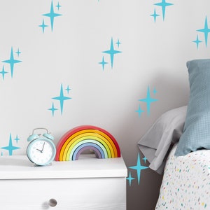 Sparkly Stars - Vinyl Wall Decals - Twinkling Stars - Starry Sky - Bedroom- Nursery Decor - Kids Room Art - Set of 147 Stars n064