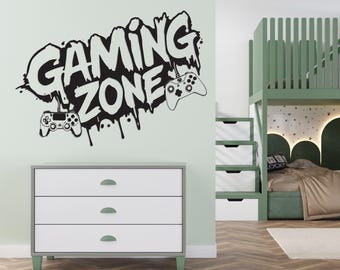 Gaming Zone Wall Decal: Vinyl Gamer Room Decor se265