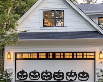 Naklejki winylowe z sylwetką dyni – dekoracje na Halloween, zestaw 16 sztuk n093