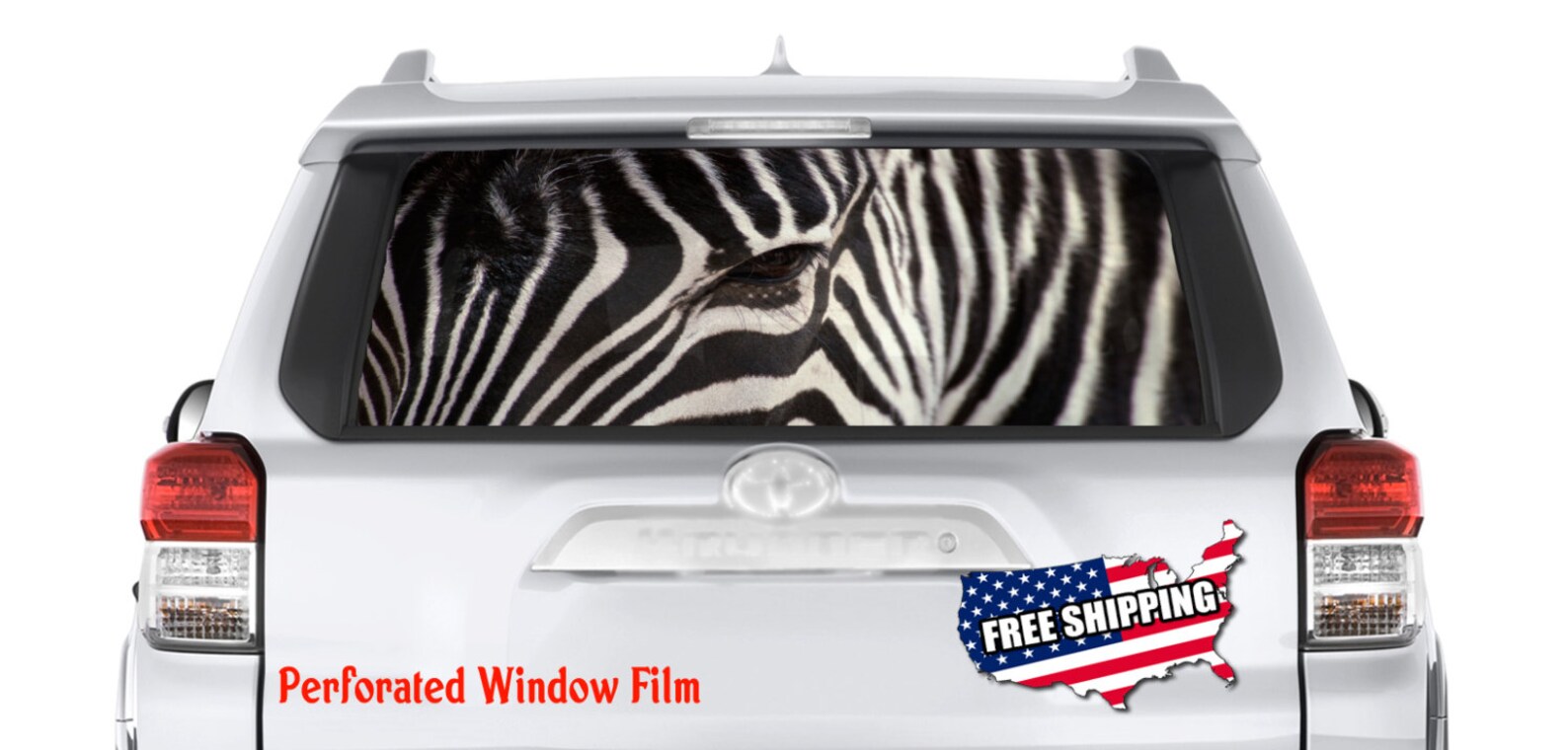 Zebra Head Car Sticker Zebra Car Window Wrap Decal Car Etsy
