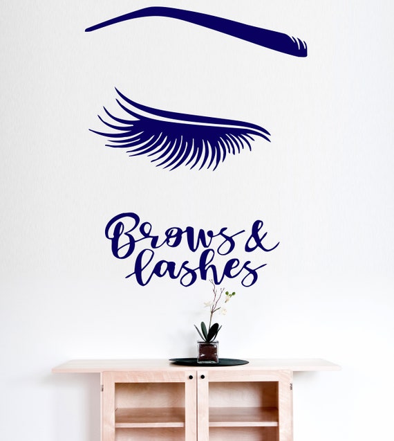 eyelash extension wall decals eyelash decor lash decor | etsy