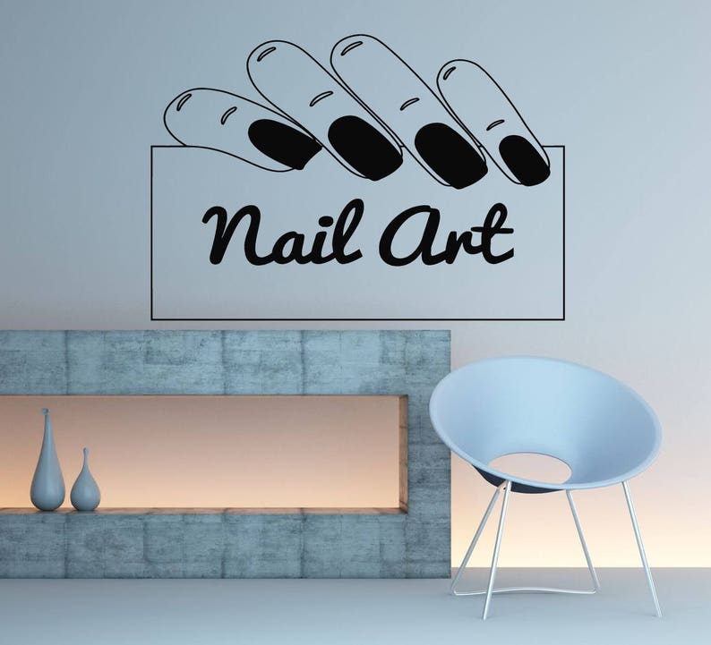Nail Art Nail Polish Wall Decal Nails Art Decal Nail Salon Etsy