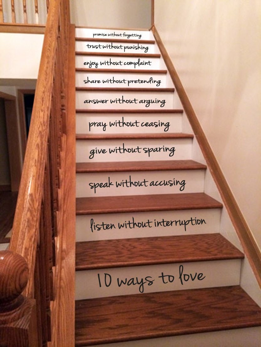 Stair Stickers Stair Decals Stair Riser Decal Staircase Etsy