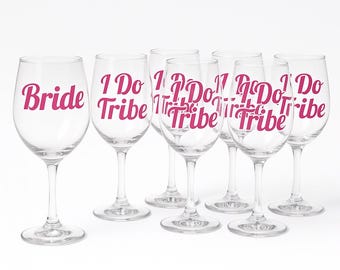 Bride I Do Tribe Decals, Bachelorette Party Glass Stickers, Bridal Shower Vinyl a102