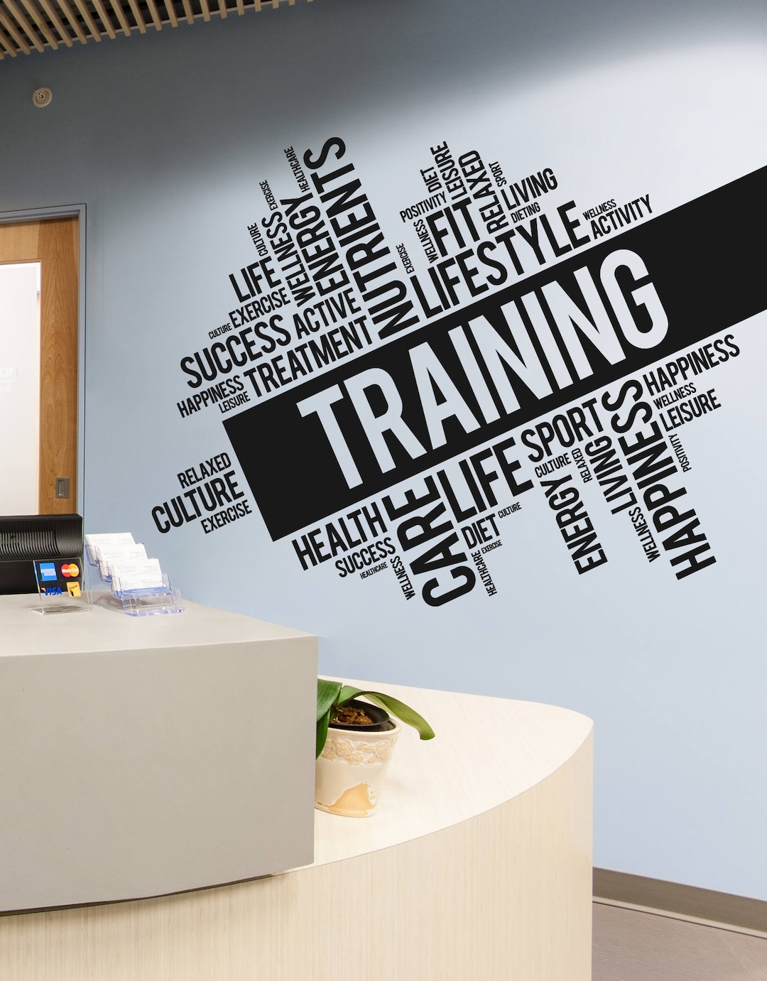 Training Fitness Wall Decals Training Inspirational Words Quote Wall