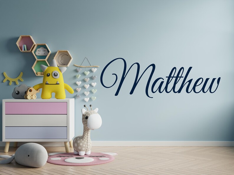 Custom Cursive Name Wall Decal: Personalized Vinyl Sticker N001 - Etsy