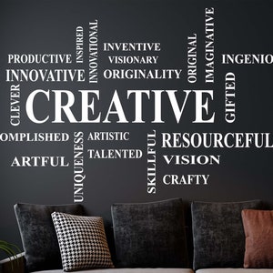 Creative Synonym Words Wall Decal: Office Decor n072 image 2